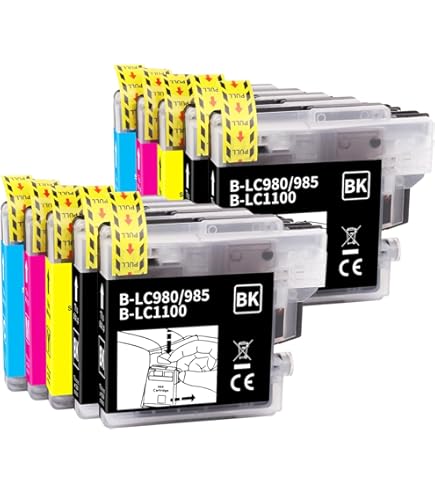 Set Di Cartucce D'Inchiostro Compatibili Per Brother MFC-6890 CDW - LC-1100 (1 Nero 29ml + 3 Colori 20ml)