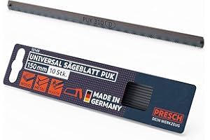 Presch Universalsägeblatt PUK 150mm 10 Stk. - Original PUK Sägeblätter Set für Handsägen - Universal Sägeblatt 150mm für Holz, Metall und Kunststoffe - Puksägeblätter Set