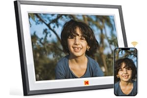 KODAK WiFi Cyfrowa ramka na zdjęcia 10 cali, 32 GB pamięci, ekran dotykowy HD IPS LCD, automatyczne obracanie, elektroniczna ramka na zdjęcia udostępnia zdjęcia i filmy za pośrednictwem aplikacji