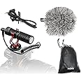 Movo VXR10 Microfono Video Universale con Attacco Shock, Parabrezza Deadcat, per iPhone, Smartphone Android, Canon EOS, Nikon