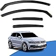 EdgeVisors Wind Deflectors | Fits: VW TIGUAN MK2 (2016-2023) 5 Door SUV 4pc Set | In-Channel Rain Guards for Wind, Rain & Sun Protection, Easy Installation - Tinted