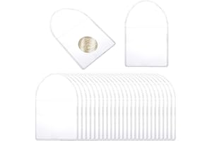 TIESOME Lot de 50 pochettes individuelles en plastique transparent pour pièces de monnaie, bijoux et petits articles de 5,1 cm pour Fournitures de Collection de pièces de Monnaie