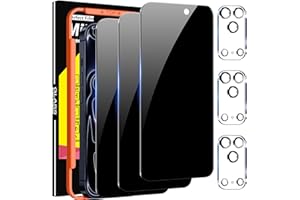 Milomdoi 3 Pièces Verre Trempé pour iPhone 17 Pro Max Ecran Anti Espion Vitre Accessoire Coque Amical, [True 25°Anti Espion] avec 3 Pièces Caméra Arrière Protecteur, protection intégrale de L'écran