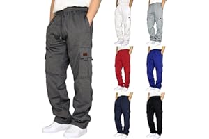 DSQSASAHIP Pantalon de Jogging Homme Sport Training Pantalon de Survêtement Taille Élastique Activewear Pantalons Homme Survetement Sportswear avec Poches Couleur Unie Pantalon de Travail