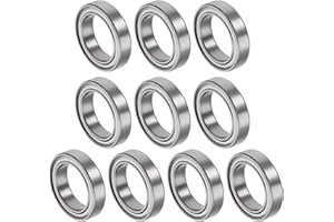 QUARKZMAN 6701ZZ 12x18x4mm Bolas Rodamientos x 10uds Cromo Acero para Máquinas y Herramientas, [Doble Blindado]