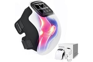RINRI Masajeador de rodilla, Masajeador de Rodilla Inalámbrico con Calefacción por Infrarrojos, Masaje Vibratorio, Pantalla Táctil LED, Puerto de Carga Tipo C, para Aliviar el Dolor de Rodilla