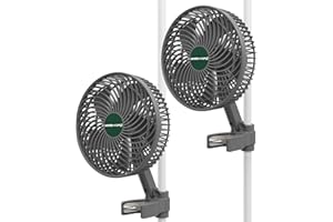 Mars Hydro 2PCS M6 Ventilateur oscillant pour Tente de Culture, 10 Vitesses et Faible Bruit pour Les Plantes hydroponiques et la Circulation de l'air, avec contrôle Pratique Via Application/WiFi.