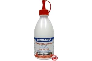 BINDULIN BINDAN-P Wooden Glue 280 g Propeller Glue Waterproof for Wood - Certified for Children's Toys without Solvent Formaldehyde-free B 3 Glue/DIN 68 602 Toy Crafts Chipboard Laminate