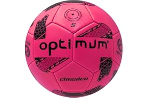 Optimum Sport Classico Football for Indoor/Outdoor Training & Matches, Durable Valve for Consistent Flight, Precision Control & Lasting Air Retention