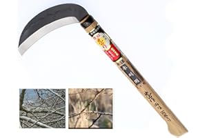 COCKTAIL7 Faucille Manuel Japonaise Double Tranchant Acier Yasugi Special Coupe Branche Arbre Bois Brindille Outil Jardin Fabriqué au Japon