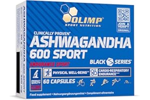 ‎OLIMP SPORT NUTRITION OLIMP SPORT NUTRITION- Ashwagandha 600 Sport Caps. Bio Ashwaganda-Wurzel-Extrakt hochdosiert. (60 Kapseln)