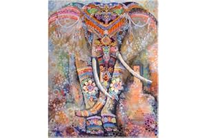 DCIDBEI (40 x 50 cm DIY Cuadrado Pintura Diamante 5D Diamond Painting Set Elefante Puzzle Diamantes Animale Cristal Rhinestone Punto de Cruz Manualidades Adultos Craft Pared Decoración