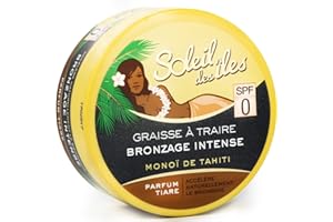 Soleil des Iles Graisse à traire bronzage intense monoï de Tahiti FPS 0 - Le pot de 150ml