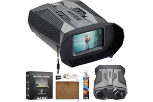 DOUBLE CRYSTA Night Vision Binoculars, DoubleCrysta 4K Resolution 20X Digital Infrared Night Vision Goggles with 3" HD LCD, 4000mAh Rechargeable,Visible 300M in 100% Darkness Night Vision Scope with 32GB TF Card