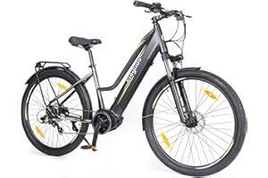 Eleglide Bicicleta eléctrica, C1/C1 ST, Freno hidráulico de Disco, E Bike con Motor Central 70 NM, batería Desmontable de 14,5 Ah, autonomía de 150 km, Bicicleta electrica Trekking