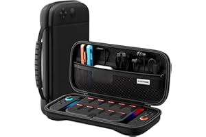 ECHTPower Funda para Switch 2 2025, Estuche Rígido de Nylon con Velcro Seguro, Anticaídas y Liegro, Case para Switch 2 con Interior de Terciopelo- Protege contra Rayaduras, Siempre como Nuevo