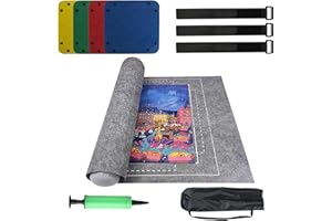 ERSHIPING Puzzlematte bis zu 1500 Teile, Puzzle Matte mit Aufrollfunktion, Tragbare Puzzle Teppich Matte, Puzzleunterlage, Puzzleteppich Puzzlematten, Puzzlerolle, für Jigsaws Zubehör(116 x 66cm)