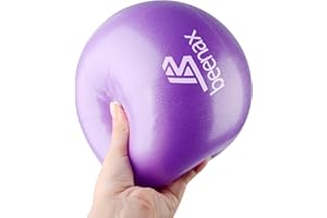 Beenax 23cm Soft Pilates Ball - 9 Inch Exercise, Mini Barre, Gym Ball - Perfect for Yoga, Pilates, Core Training, Physical Therapy and Balance (Home & Gym & Office)