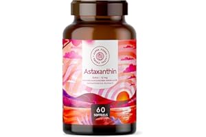 ‎ALPHA FOODS Astaxanthin 12mg Hochdosiert - 60 Depot Softgel Kapseln - Haematococcus Pluvialis - Veganes Astaxanthin mit hoher Bioverfügbarkeit - Alpha Foods
