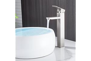 XWIHTR rubinetto di miscelazione in acciaio inox caldo e freddo di alto stile, antigoccia con miscelatore monocomando silenzioso per bagno, lavabo, piccola cucina (spazzolato-h)
