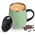 Ideus 16 oz Insulated Coffee Mug with Handle and Lid, Double Wall Stainless Steel Vacuum Insulated Tumbler Cup, Travel Coffee Cup Thermal Cup for Home Office (Green)