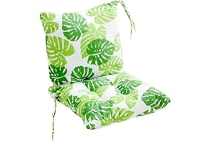 XILENY 2 cuscini per sedia con schienale, cuscini per schienale con nastri, per sedia da giardino, cuscino per sedia da giardino, cuscino per sedie(40 x 80 cm)