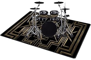 QQDD Tappeto per Batteria Tappetino per Batteria Drum Tappeto Insonorizzato per Batterie elettroniche Rullante Acustica Snare Drum Grancassa Strumenti Musicali Coperta Antiscivolo (80CM - 200CM)