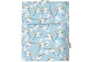 KAPAX Copertina del libro per libro in brossura, tessuto lavabile, impermeabile, protezione del libro -custodia protettiva per tablet per adulti (Crane)