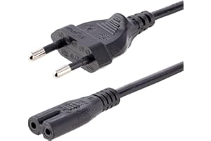 StarTech.com Cavo di Alimentazione per Notebook da 1 m; Cavo Elettrico da Spina UE a C7 2,5A-250V, 18AWG, Cavo Alimentazione AC di Ricambio per Stampante, Alimentatori - Certificato UL (PXTNB2SEU1M)