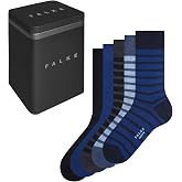 FALKE Men's Happy Box 5-Pack Socks Breathable Reinforced Cotton Extra Soft on Skin Flat Toe Seam No Pressure for Casual Busin