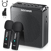 NEEWER VA02 Voice Amplifier with Wireless Microphone, Mini Portable Rechargeable USB C Speaker Noise Cancel Megaphone &amp; Mic S