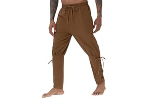 YAOHUOLE Pantalon Medieval Homme Pantalon Gothique Homme Steampunk Men Casual Pants