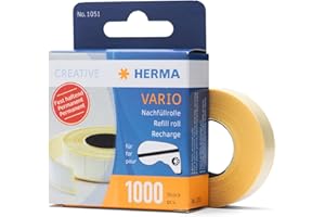 HERMA 1051 Rouleau de 1000 pastilles permanentes Vario, 12 x 13