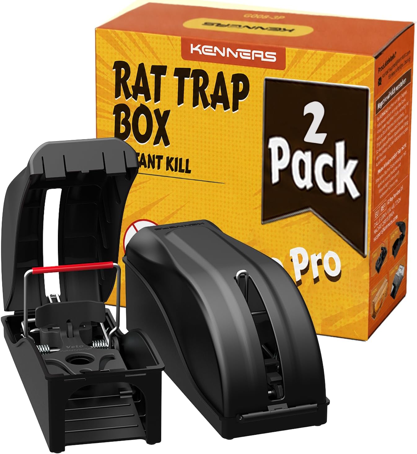 Erfahrungsbericht & Test : KENNEAS Rattenfalle Schlagfalle mit Köderbox (Sélection)