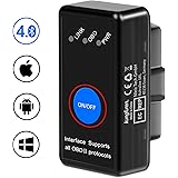 kungfuren OBD2 Bluetooth 4.0 Adapter für iPhone IOS und Android, OBD2 Diagnosegerät Scanner, Mini KFZ OBD Pro, OBD II Diagnos