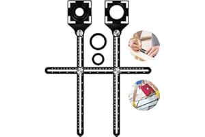 Aweohtle Multi Winkel Winkelmesser Template Tool Zwei Loch Locator Aluminiumlegierung Winkelmesser Metall Zimmermann Vorlage Werkzeug für Bauherren, Handwerker, Tischler, Designer