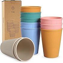 Zoeynex Lot De 4 Tasses à Café En Plastique Réutilisables (355 Ml) | Tasses à Café