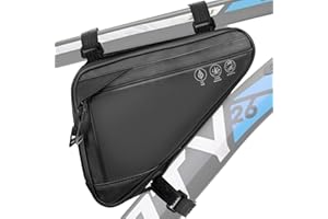 Nasjac Bike Frame Bag, Waterproof Bicycle Triangle Handlebar Front Tube Saddle Storage Bag, Reflective Cycling Pouch for Outdoor MTB & Road Mountain Bike Mini Pump Phone Keys Repair Tools Holder
