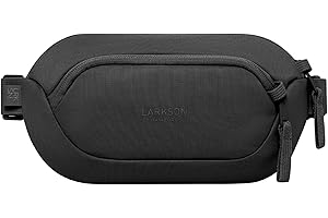 Larkson Sling Bag Herren & Damen Schwarz - Helge - Anti Diebstahl Umhängetasche mit RFID Blocker - Crossbody Bag Bauchtasche für Alltag & Reisen - Mesh Polsterung - Wasserabweisend