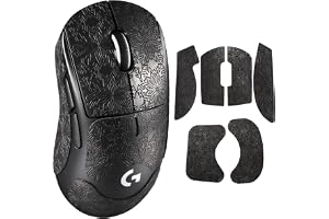 BIGTHREE Anti-Slip Grip Tape for Logitech G PRO X Superlight 2 - Pre-Cut Self-Adhesive Mouse Skin, Sweat-Resistant Gaming Accessory (Black)