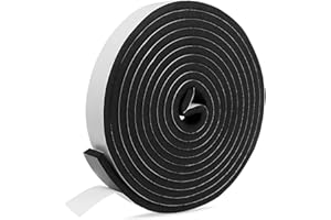 SDLDEER Joint Isolation pour Porte Fenêtre 2.5cm X 1cm X 5m Joint Mousse Adhésif, Isolation Phonique Bande d'Étanchéité pour Porte Fenêtre Anti-Collision Noir
