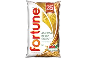 Fortune Rice Bran Health Oil | Reduces Bad Cholesterol | Rich in Gamma Oryzanol | 1L/870g pouch[weight may vary]