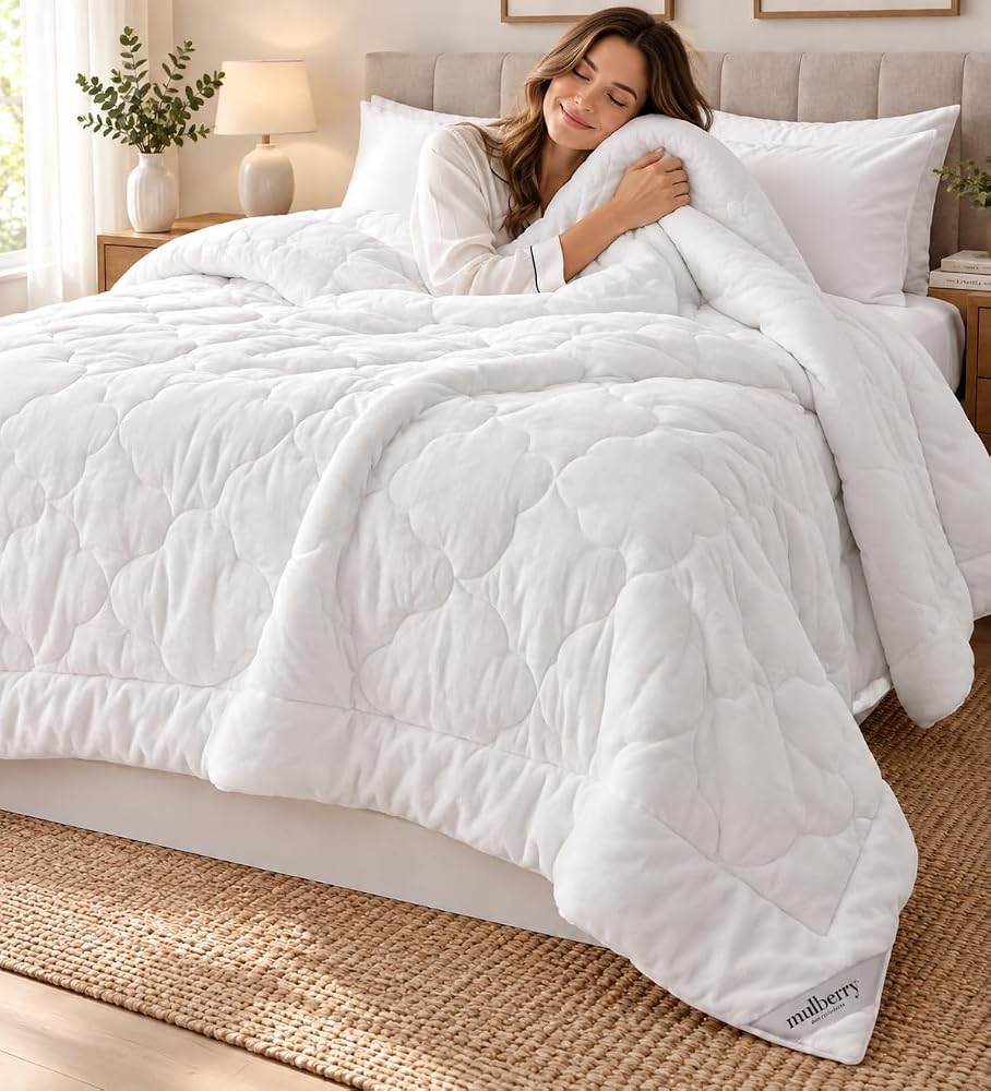 Mulberry Nano Jel Çift Kişilik Yorgan 195x215 cm Yumuşak, Hafif ve Nefes Alabilir 4 Mevsim Kullanıma Uygun