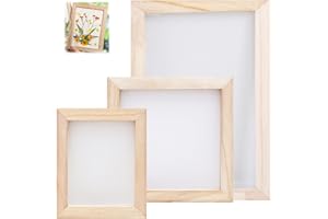 AetherAurora 3 Pezzo Schermo per la Produzione di Carta in Legno di 3 Dimensioni, Cornice per Fabbricazione della Carta, Telaio Carta Riciclata, per la Produzione di Carta Fai-da-Te Pittura a Mano