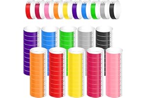 QITIXI:OU 1000 Stück Einlassbänder, Festival Einlassbändchen, Wasserdicht Neon Armbänder, Bändchen Papier für Events, Bunt Handgelenk Party Bänder für Party Musikfestival Konzert Wettbewerb (10 Farben)