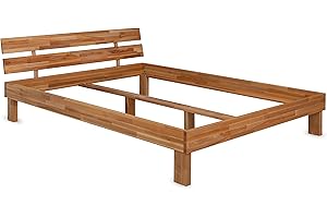 ‎STABOOS Staboos massives Buchen Holzbett Jule - Bettgestell in unterschiedlichen Größen - Einzelbett oder Doppelbett - Geölte Betten - Massiv Holz Bett - 160x200 cm