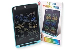 TBC THE BEST CRAFTS Cadeaux de Noël pour Les Enfants TBC Tablette d'écriture LCD coloré, Planche à Dessin de 10 Pouces Tablette Graphique Serrure à clé Écriture Manuscrite Doodle Dessin Pad Jouets Cadeau
