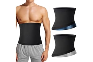 Smavles Bauchweggürtel Abnehmen Gürtel, 2Pcs Bauchweggürtel Herren Fitness Gürtel Sauna Sport Taillenformer Saunagürtel Schwitzgürtel für Damen Figur Taillen Training Abnehmen