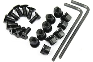 RimFly Viti MLOK Set 10 unità + 10 Dadi + Chiave a brugola Kit KeyMod e T-UTS bulloni per Airsoft e Accessori per Fucile Accessori Rail Picatinny e Weaver Armi Tattiche Caccia al mirino