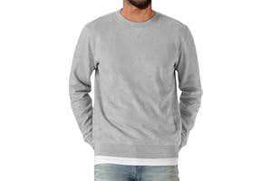 Runcati Herren Sweatshirt Langarm Rundhals Pullover Männer Einfarbig Langarmshirt Basic Freizeit Sport Oberteile